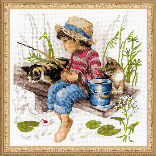 фото Набор для вышивания ловись рыбка 30 х 30 см 1470 риолис