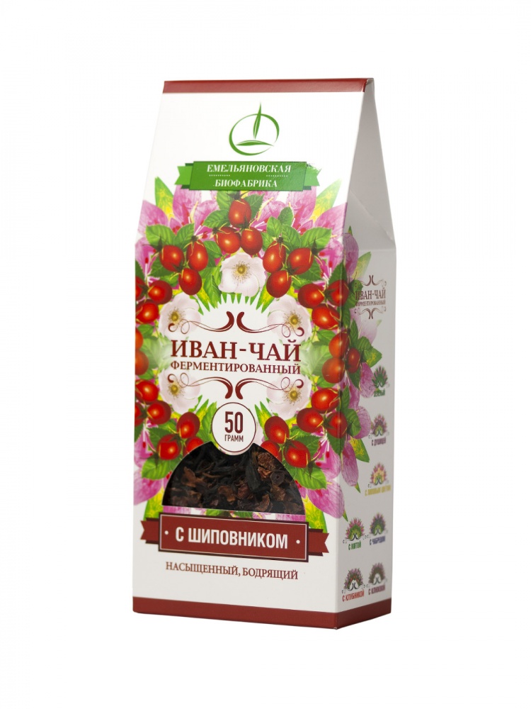 

Иван-чай Емельяновская Биофабрика С плодами шиповника, листовой, 50 гр