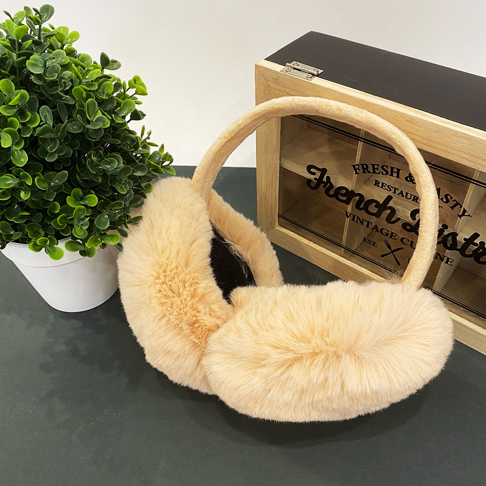

Наушники меховые Sparkis Chic Fur бежевые, Бежевый, Chic Fur