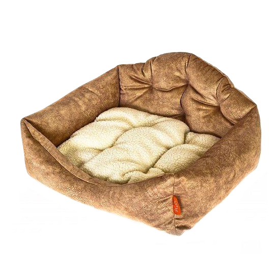 

Лежанка для собаки Happy Puppy Лофт велюр 45x65x18см бежевый, Лофт