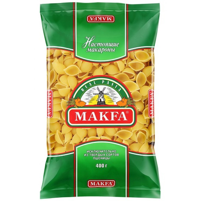 

Макароны Макфа ракушки 400 г 20 шт