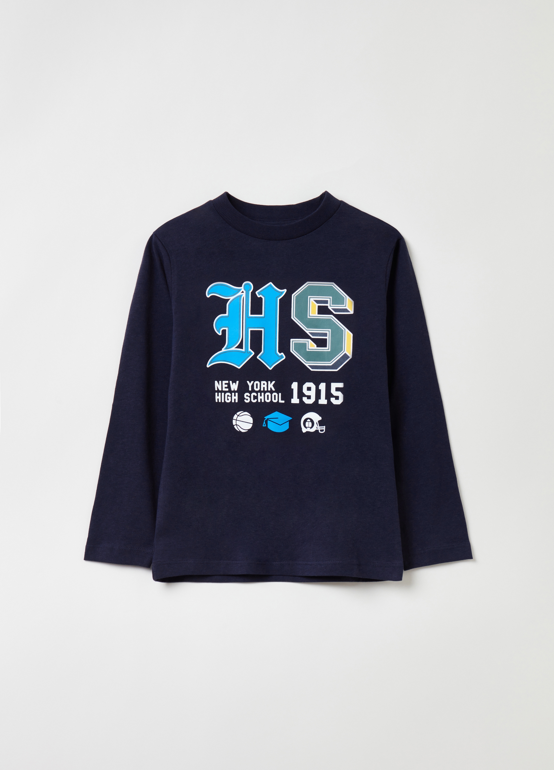 

Футболка OVS для мальчиков, синяя, 4-5 лет, 1834306, Синий, 1834306