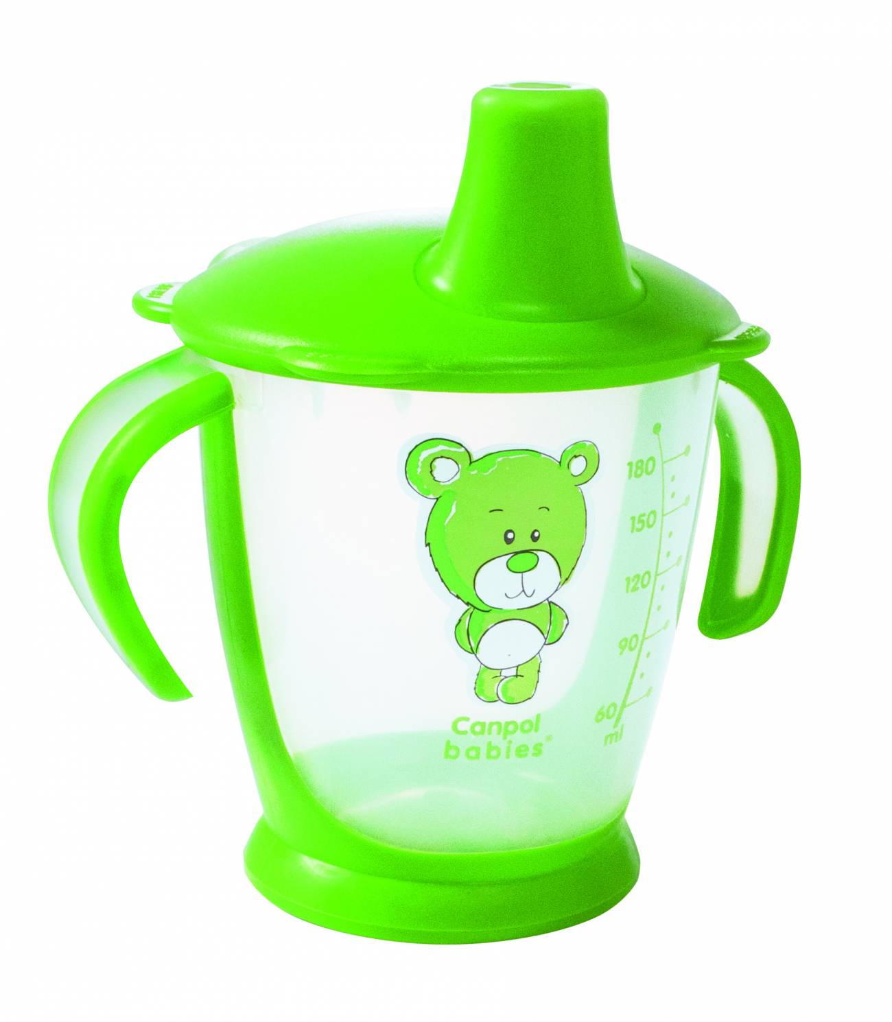 Купить Чашка-непроливайка Canpol Медвежонок 180 мл, 9 + мес., арт. 31/500, цвет зеленый, Canpol Babies,