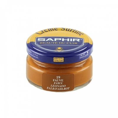 Крем для обуви Saphir Creme Surfine рыжо-коричневый 50 мл