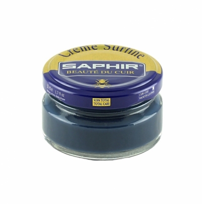 Крем для обуви Saphir Creme Surfine серо-синий 50 мл