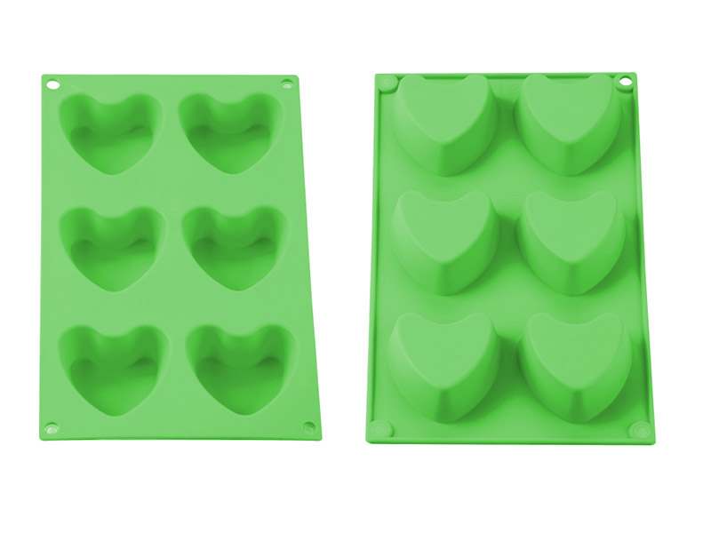 фото Форма для выпечки "сердце" 6 штук peterhof ph-12838 зеленый
