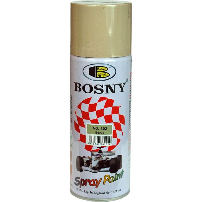 Краска Bosny 302 универсальная бежевый аэрозольный баллон объем 520 мл