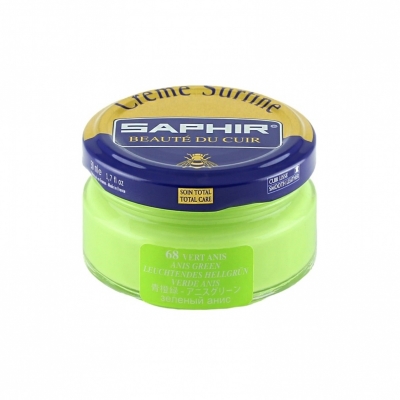 

Крем для обуви Saphir Creme Surfine зеленый анис 50 мл, Creme Surfine