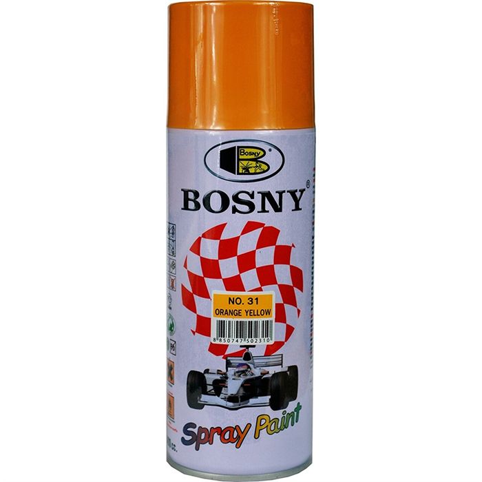 Краска Bosny 31 универсальная желто-оранжевый аэрозольный баллон объем 520 мл