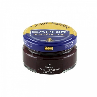 Крем для обуви Saphir Creme Surfine сливовый 50 мл