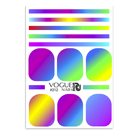 

Набор Vogue Nails Слайдер-дизайн №212, 2 шт., Разноцветный