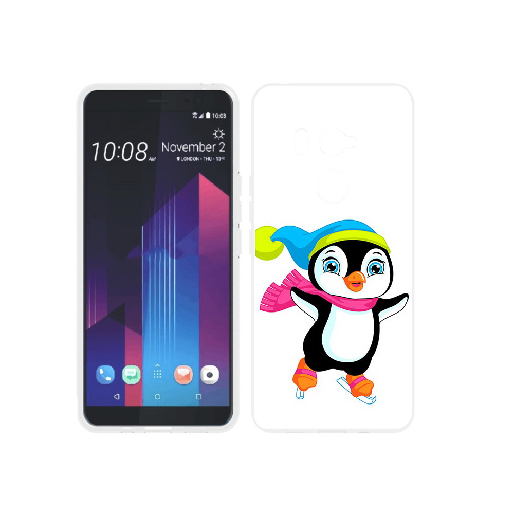 

Чехол MyPads Tocco для HTC U11 EYEs пингвин на коньках, Прозрачный, Tocco