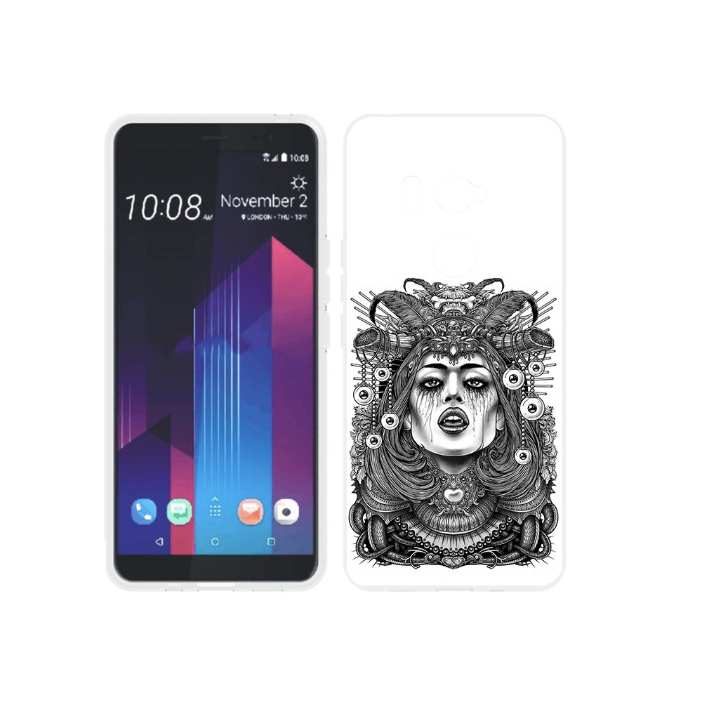 

Чехол MyPads Tocco для HTC U11 EYEs портрет девушки черно белый, Прозрачный, Tocco