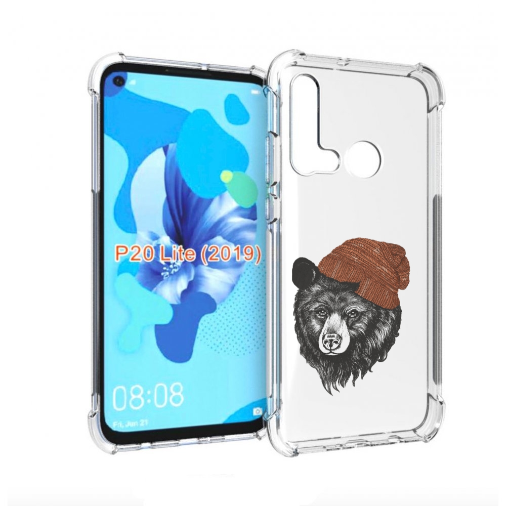 

Чехол бампер MyPads Медведь в шапке 2 для Huawei P20 Lite (2019), Прозрачный, Tocco