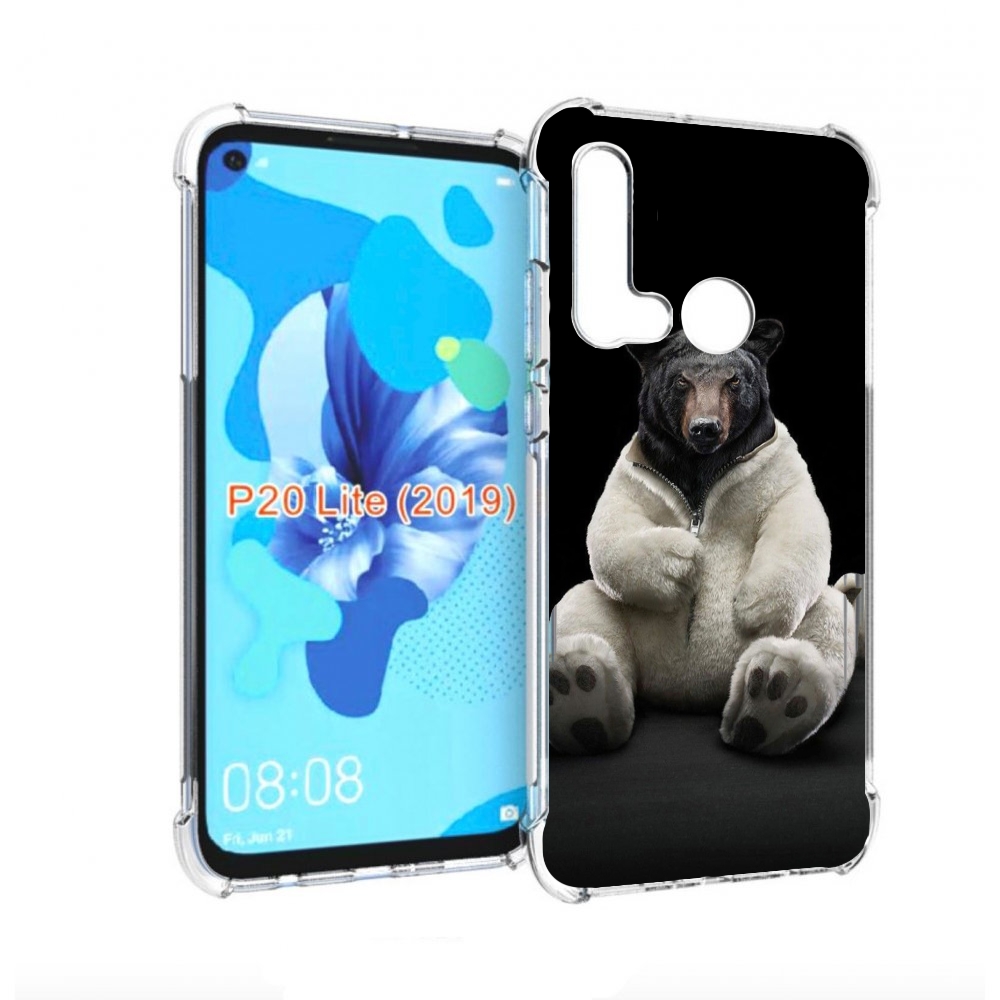 

Чехол бампер MyPads Медведь-бурый-белый для Huawei P20 Lite (201, Прозрачный, Tocco