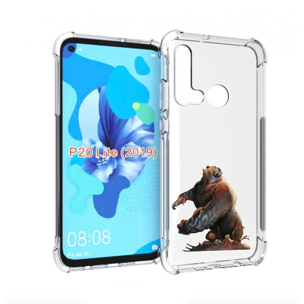 

Чехол бампер MyPads Медведь-жестокий для Huawei P20 Lite (2019), Прозрачный, Tocco