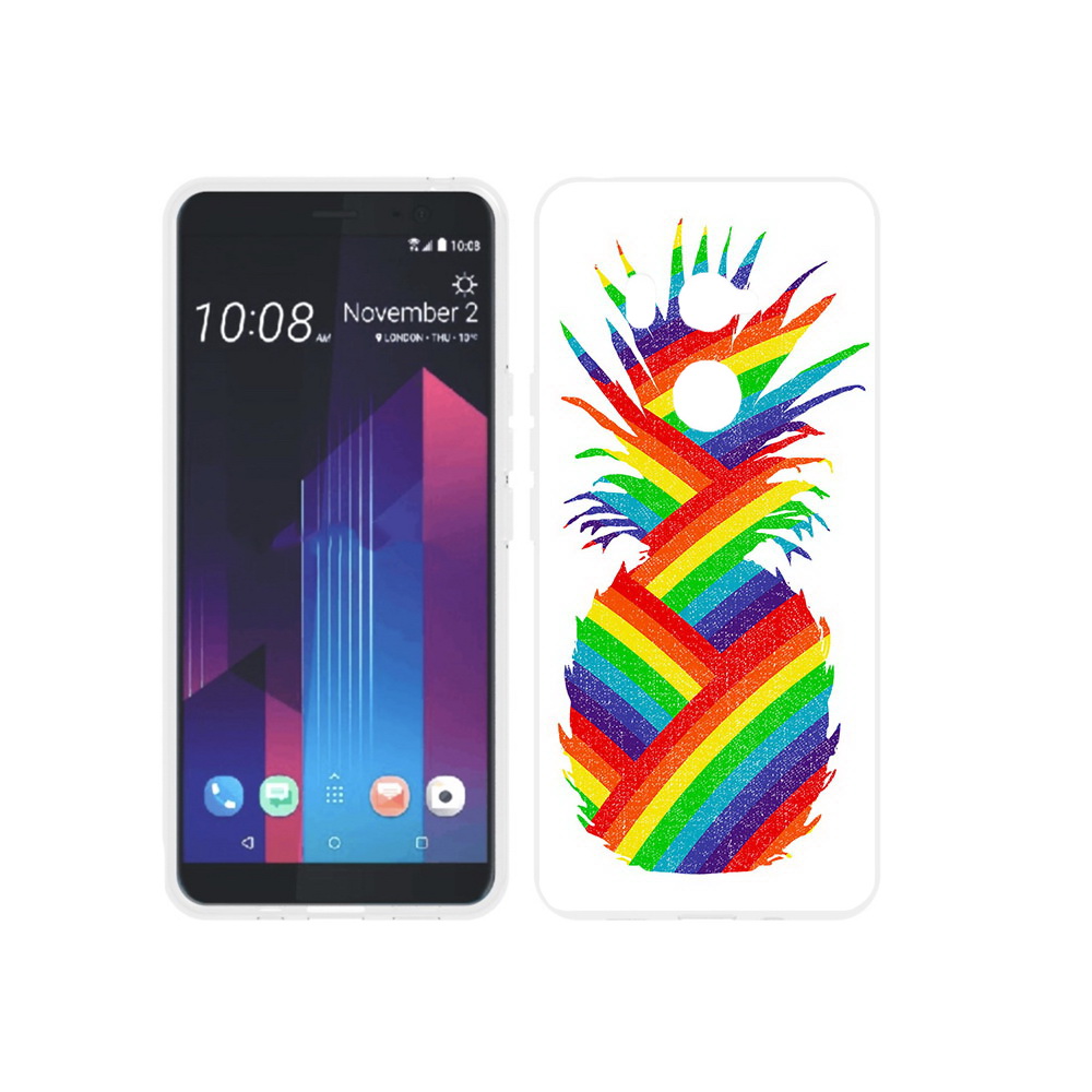 

Чехол MyPads Tocco для HTC U11 EYEs радужный ананас, Прозрачный, Tocco