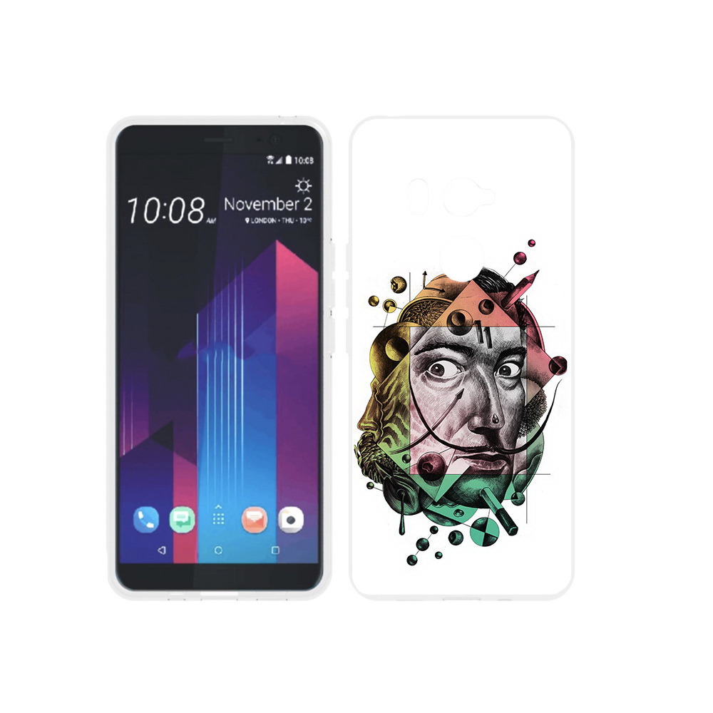 

Чехол MyPads Tocco для HTC U11 EYEs разноцветное лицо абстракция, Прозрачный, Tocco