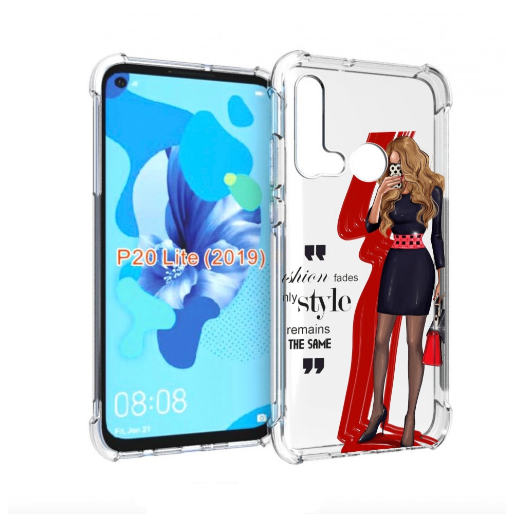 

Чехол бампер MyPads Модная-девушка женский для Huawei P20 Lite (, Прозрачный, Tocco