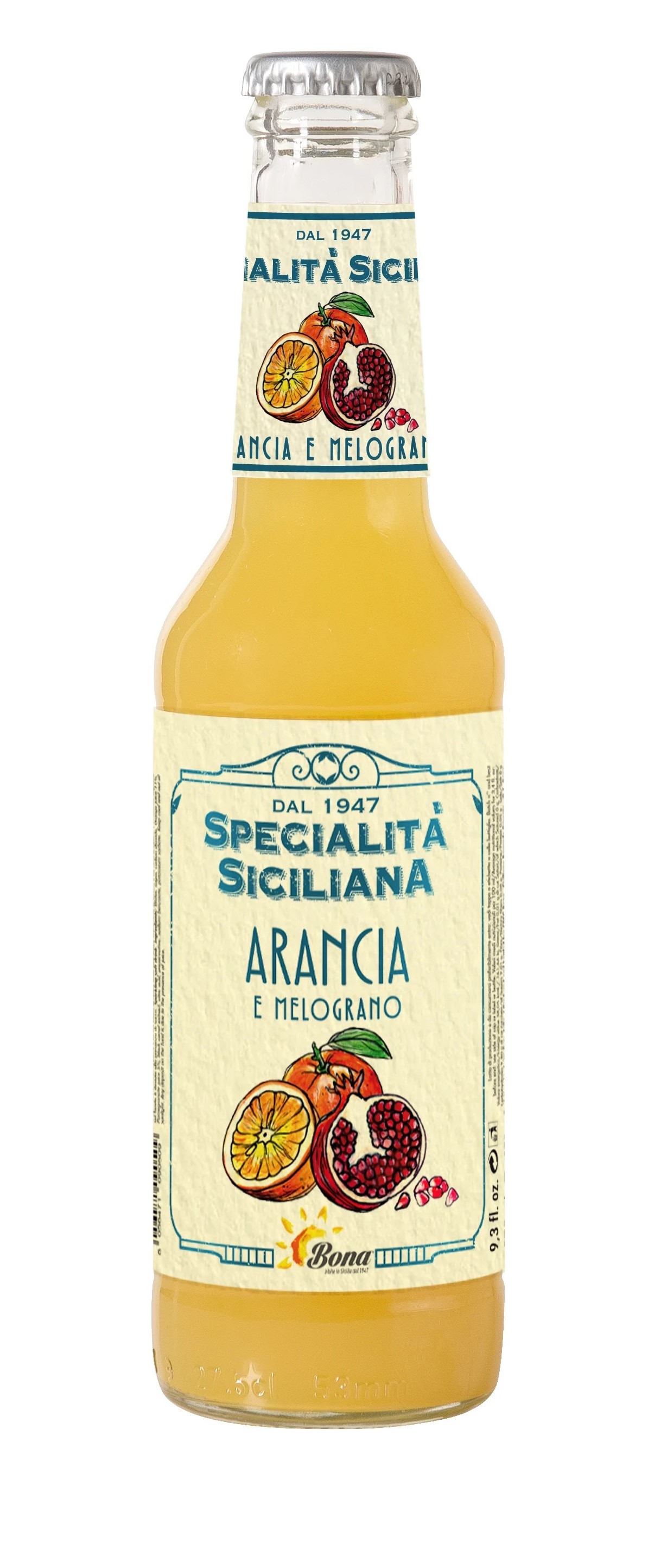 Лимонад Bona ARANCIA E MELOGRANO из сока сицилийского апельсина и граната, 275 мл х 12 шт