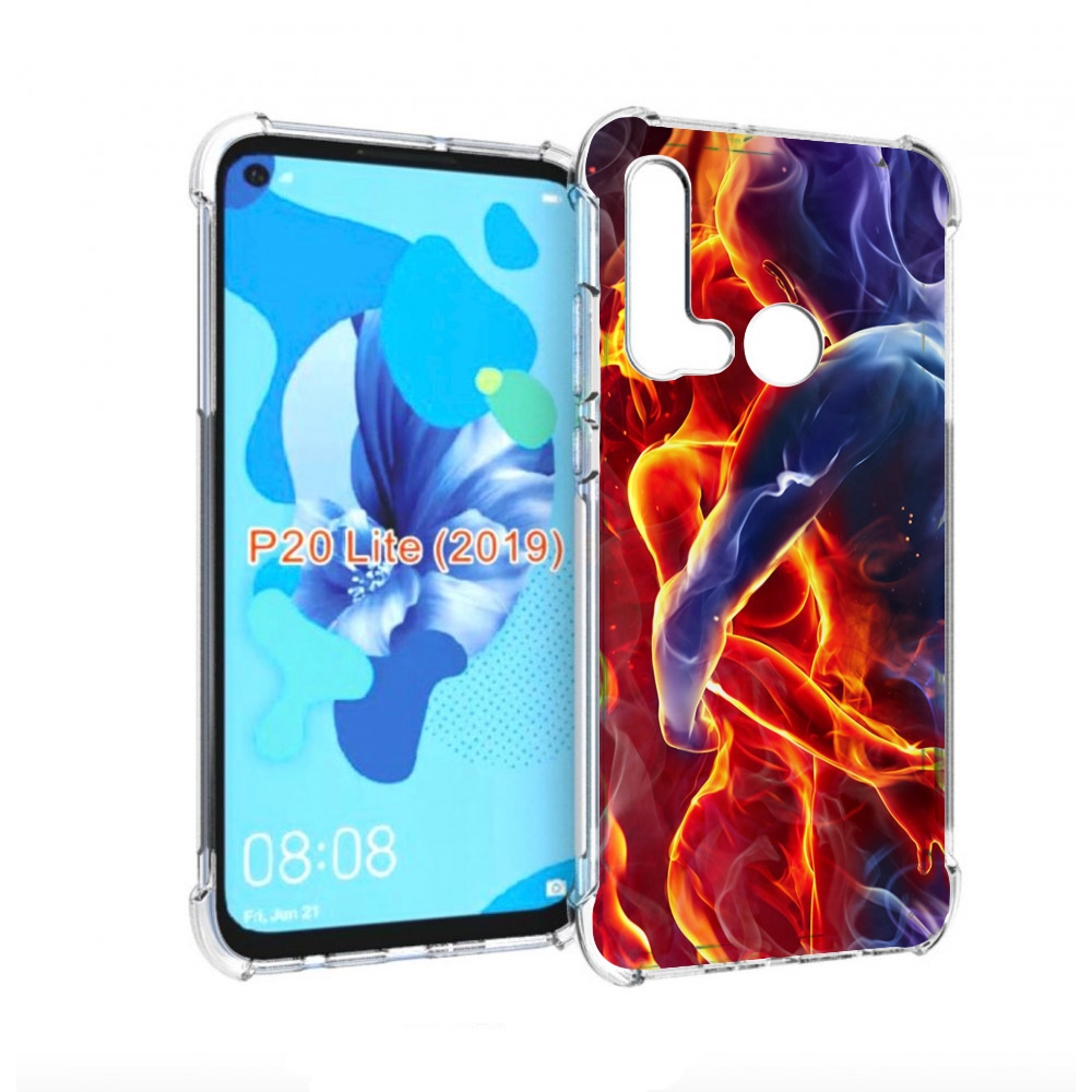 

Чехол бампер MyPads Огонь-вода для Huawei P20 Lite (2019), Прозрачный, Tocco