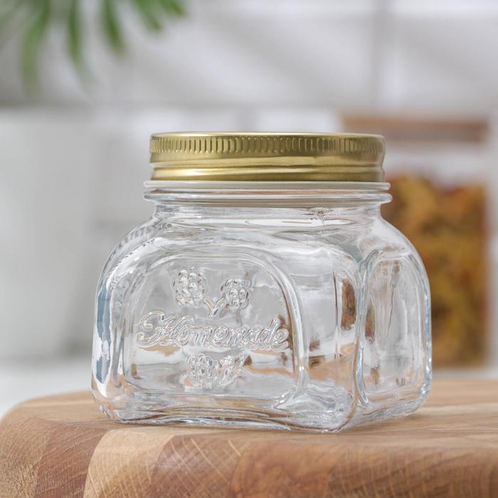 

Банка 300 мл, с металлической крышкой (24 шт), Золотистый;прозрачный