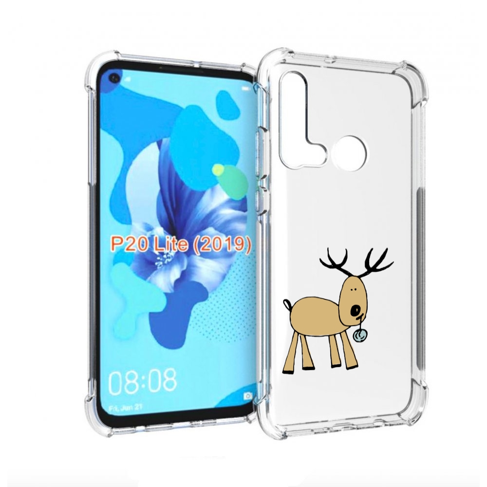 

Чехол бампер MyPads Олень с шариком для Huawei P20 Lite (2019), Прозрачный, Tocco