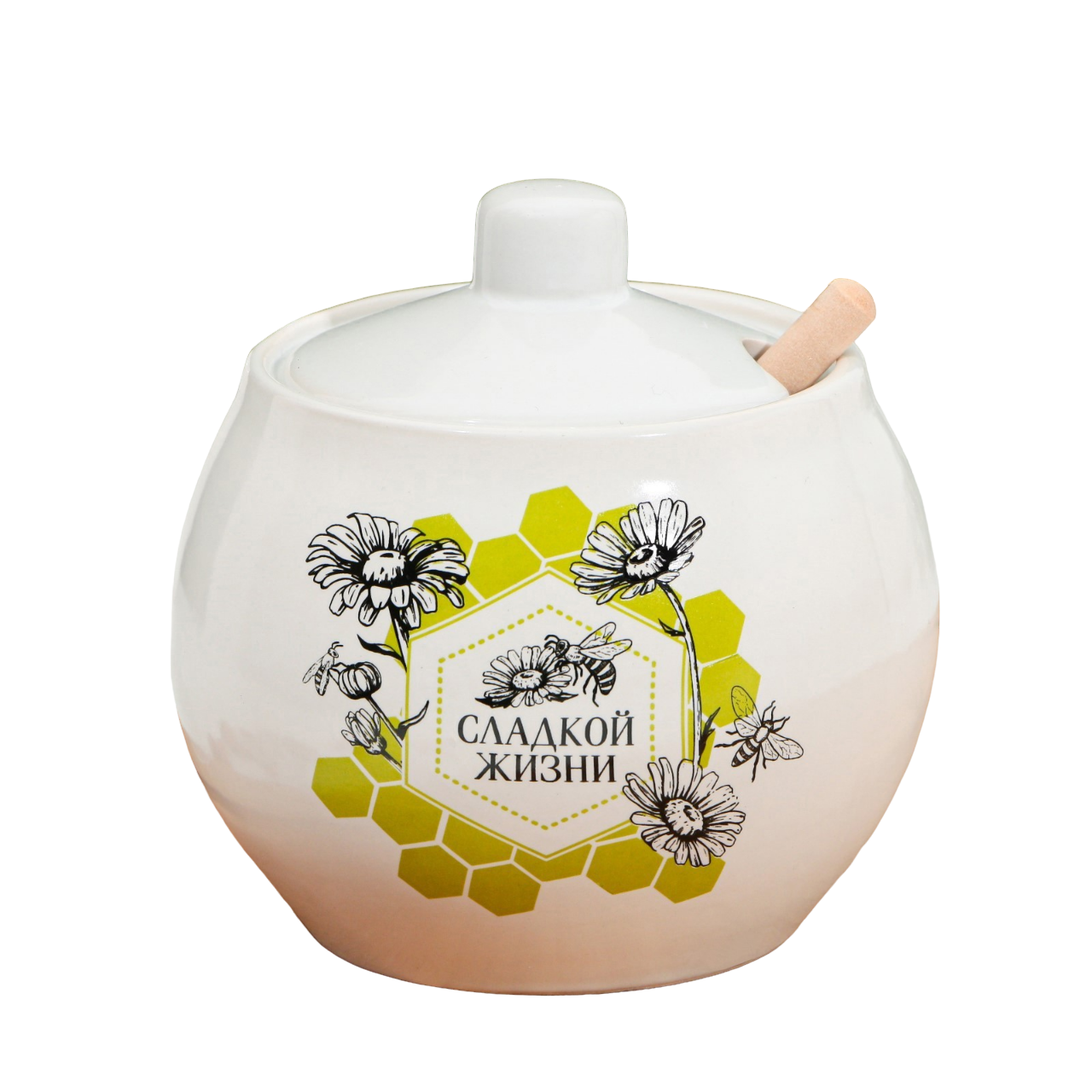 

Банка для меда Сладкой жизни, 320 мл, Белый