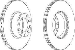 фото Диск тормозной задний landrover discovery iii 2.7td 10/04-> range rover sport 2.7tdvm 02/0 ferodo