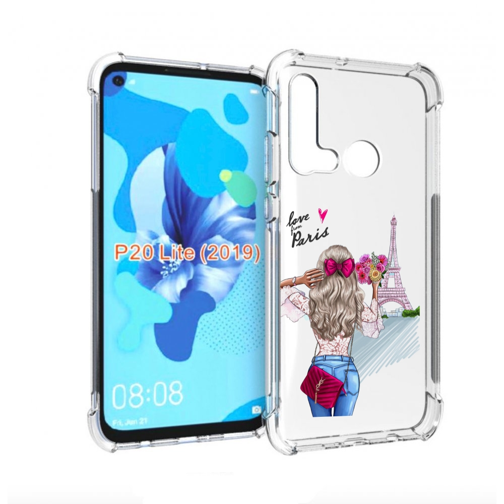 

Чехол бампер MyPads Парижанка женский для Huawei P20 Lite (2019), Прозрачный, Tocco