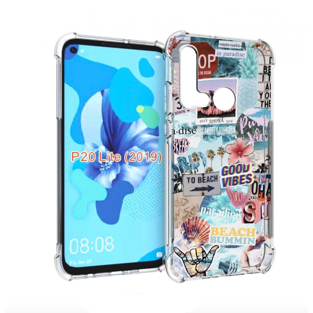

Чехол бампер MyPads Пляжи-постер для Huawei P20 Lite (2019), Прозрачный, Tocco