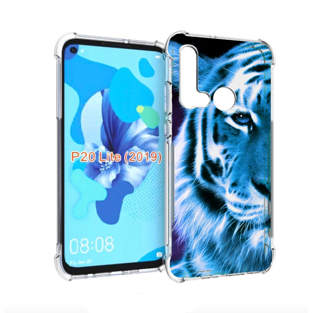 

Чехол бампер MyPads Половина-тигра мужской для Huawei P20 Lite (, Прозрачный, Tocco