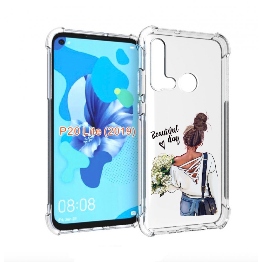 

Чехол бампер MyPads Прекрасный-день для Huawei P20 Lite (2019), Прозрачный, Tocco