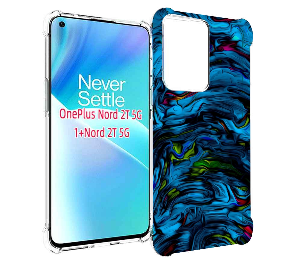 

Чехол MyPads голубая краска в темноте для OnePlus Nord 2T, Прозрачный, Tocco