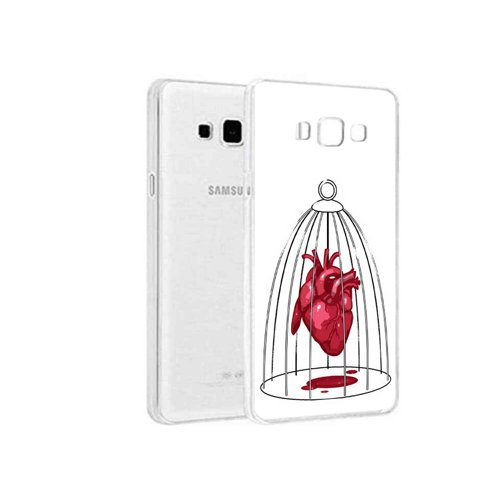 

Чехол MyPads Tocco для Samsung Galaxy A5 (2015) сердце в клетке, Прозрачный, Tocco