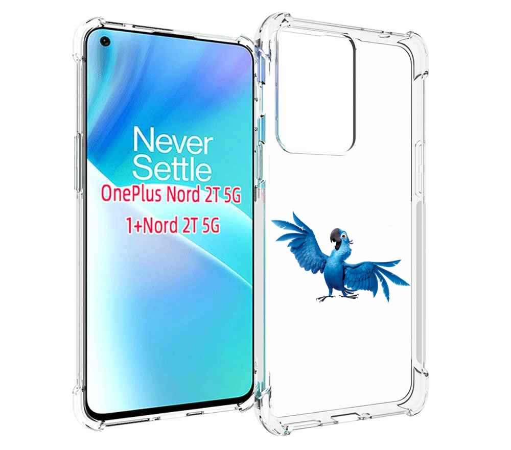 

Чехол MyPads голубой-попугайчик для OnePlus Nord 2T, Прозрачный, Tocco