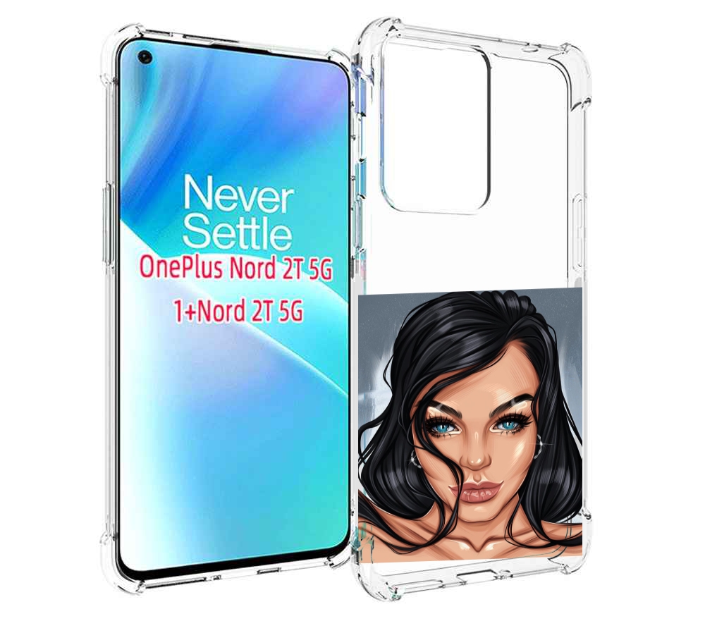 

Чехол MyPads голубые-глаза-у-брюнетки женский для OnePlus Nord 2T, Прозрачный, Tocco