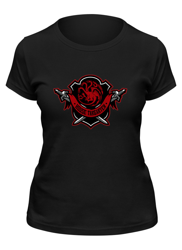 

Футболка женская Printio House targaryen черная 2XL, House targaryen