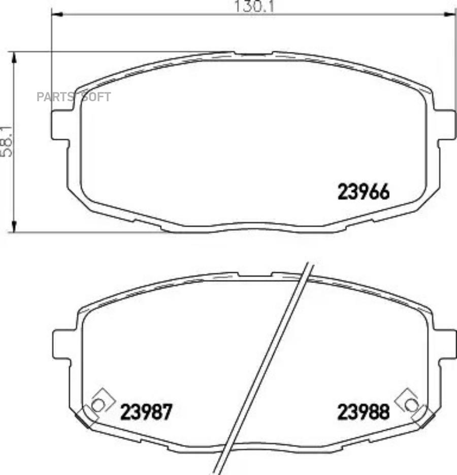 

Колодки тормозные перед hyundai i30, carens ii, kia ceed 02-