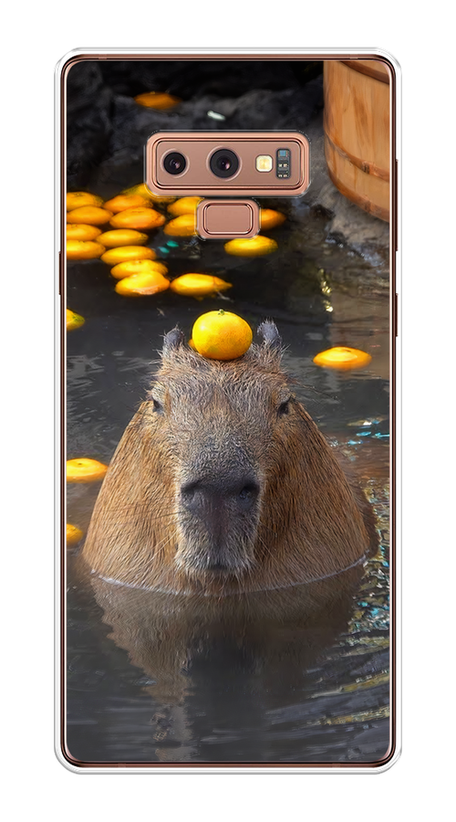 

Чехол на Samsung Galaxy Note 9 "Капибара отдыхает", Коричневый;оранжевый;серый, 26350-1