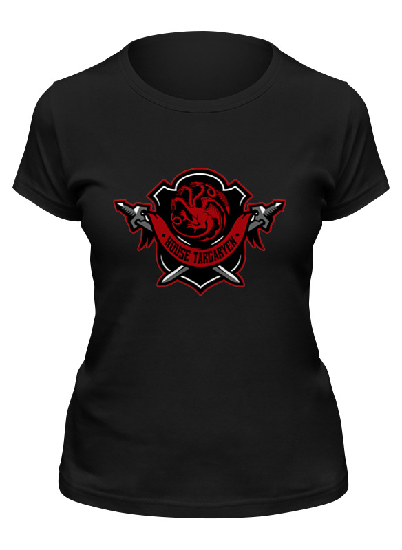 

Футболка женская Printio House targaryen черная 2XL, House targaryen