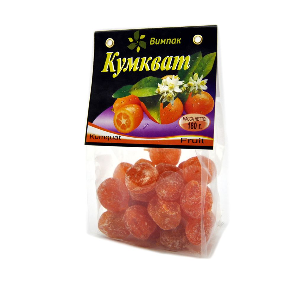 

Кумкват в сахарной пудре Вимпак (цукаты), 180гр