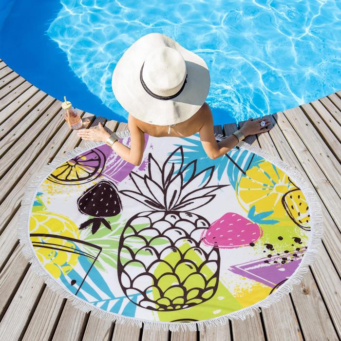 

Полотенце пляжное Этель «Фруктовое настроение», d 150см