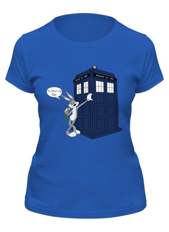 

Футболка женская Printio What's up, doc синяя 2XL, Синий, What's up, doc