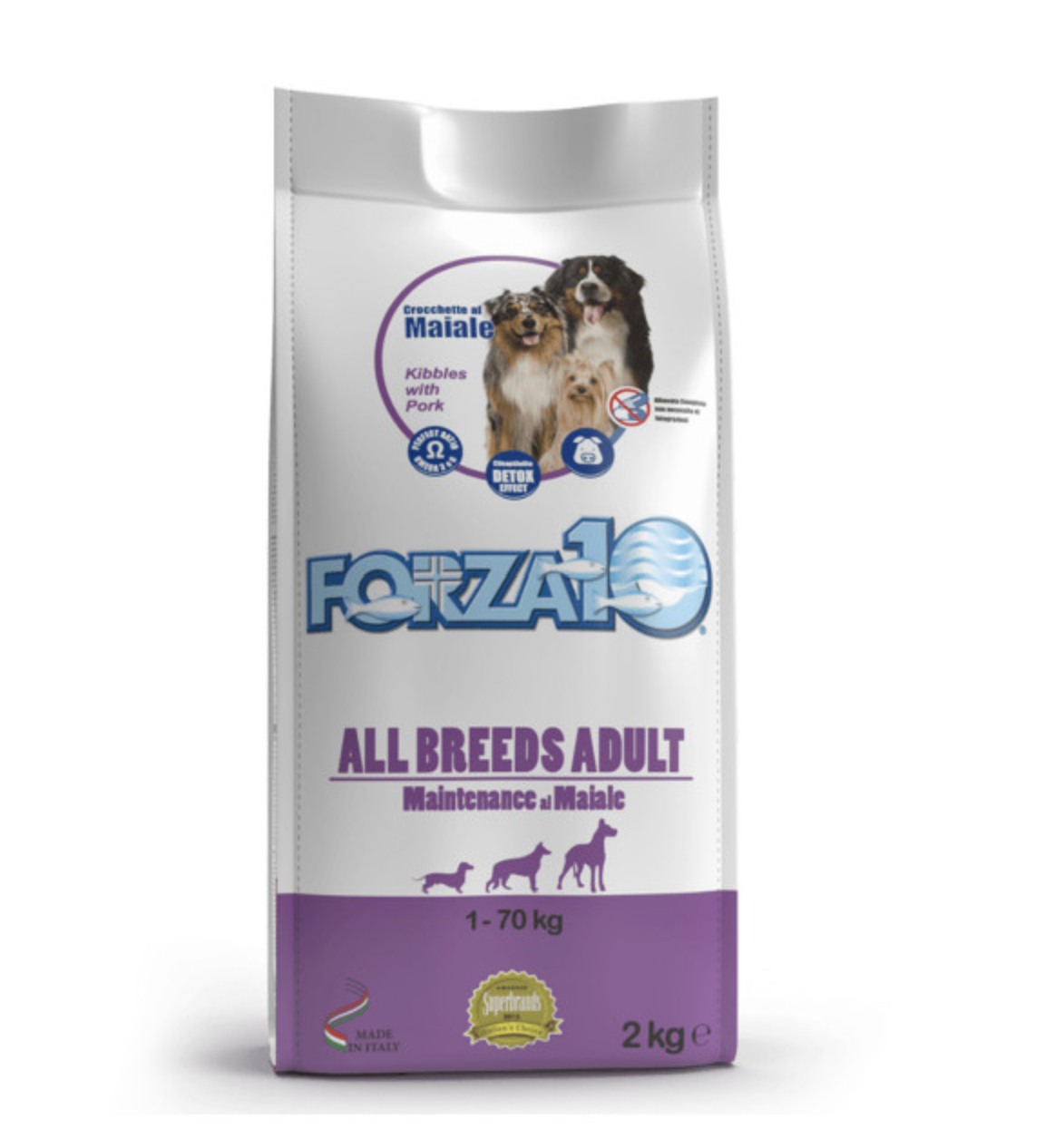 фото Сухой корм forza10 all breeds adult maintenance maiale для собак диетическая свинина 2 кг