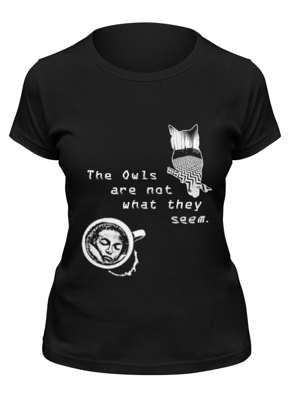 

Футболка женская Printio The owls are not what they seem черная 2XL, Черный, The owls are not what they seem