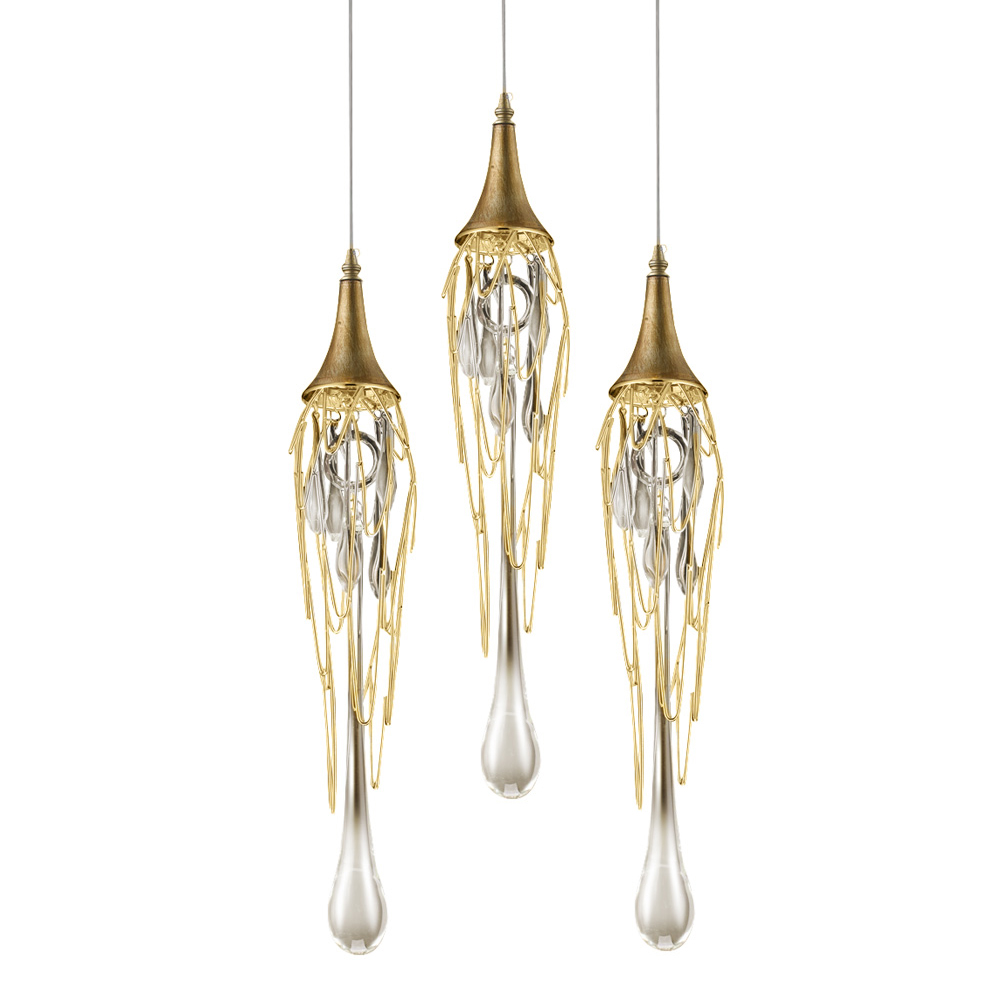 

Подвесной светильник Delight Goddess Tears P68009L-3/R gold, G9, 120W
