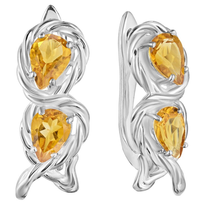 

Серьги из серебра с цитрином LAZURIT-ONLINE 8529AG, 8529AG