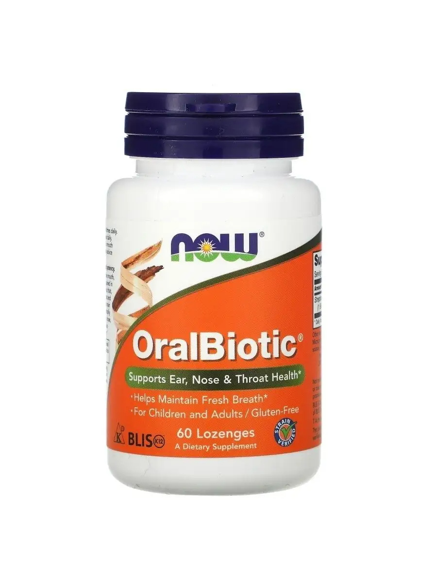 

NOW Оралбиотик OralBiotic, 60 пастилок