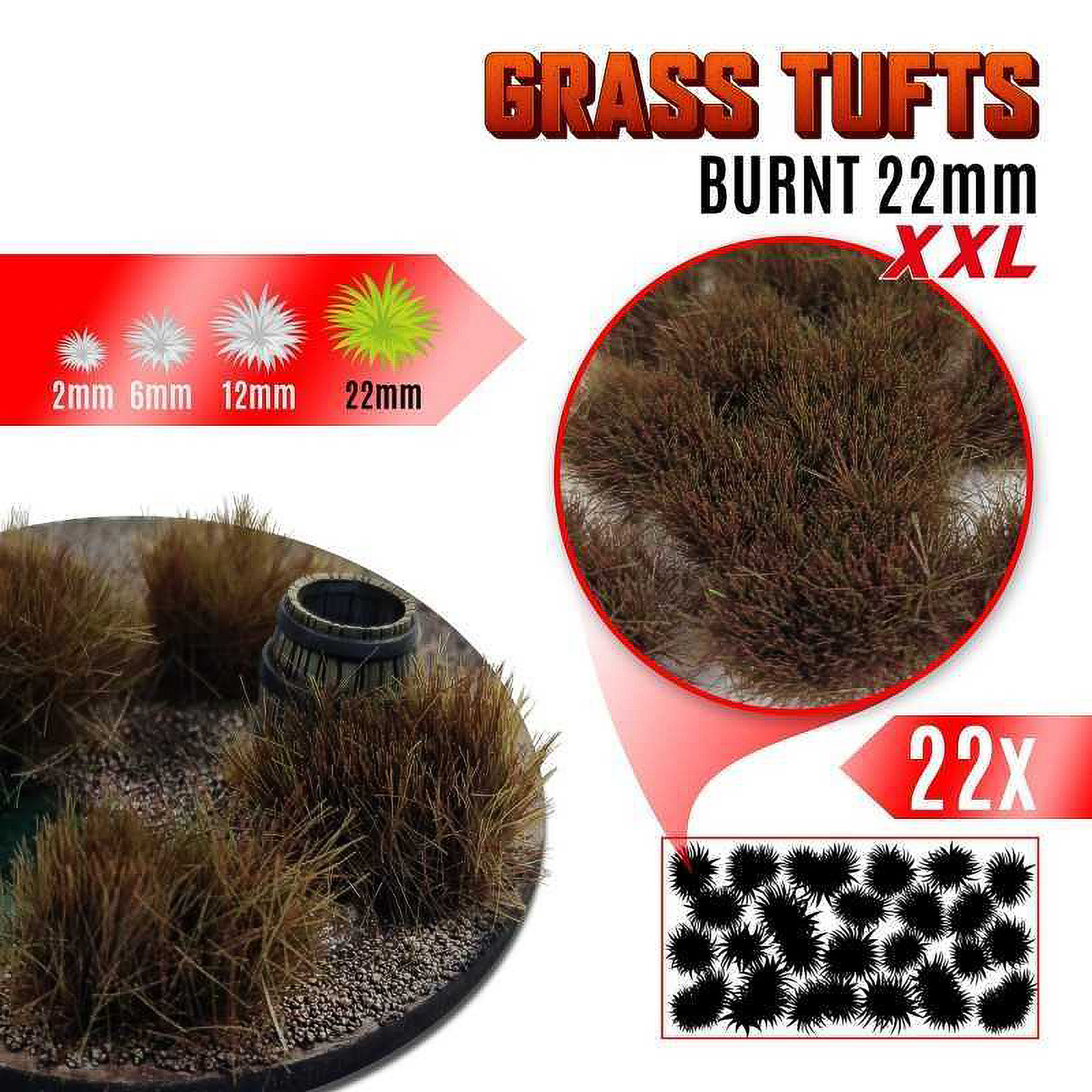 

Пучки травы для моделирования Green Stuff World Grass Tufts 22 mm Burnt, Grass Tufts